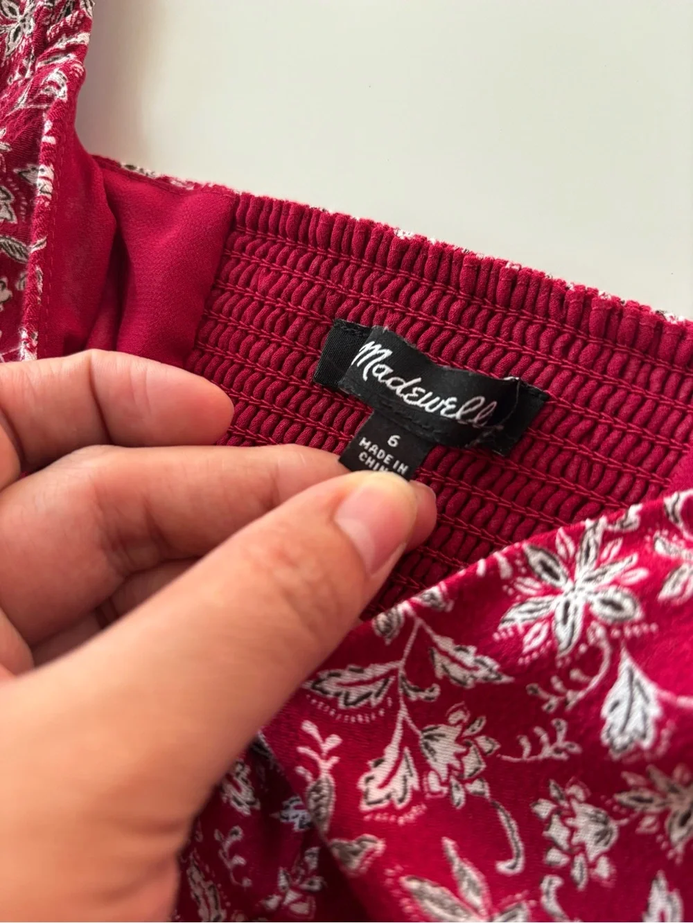 Madewell Puff-Sleeve Mini Dress in Floral Sz 6 - Picture 8 of 9